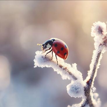 Coccinelle neige